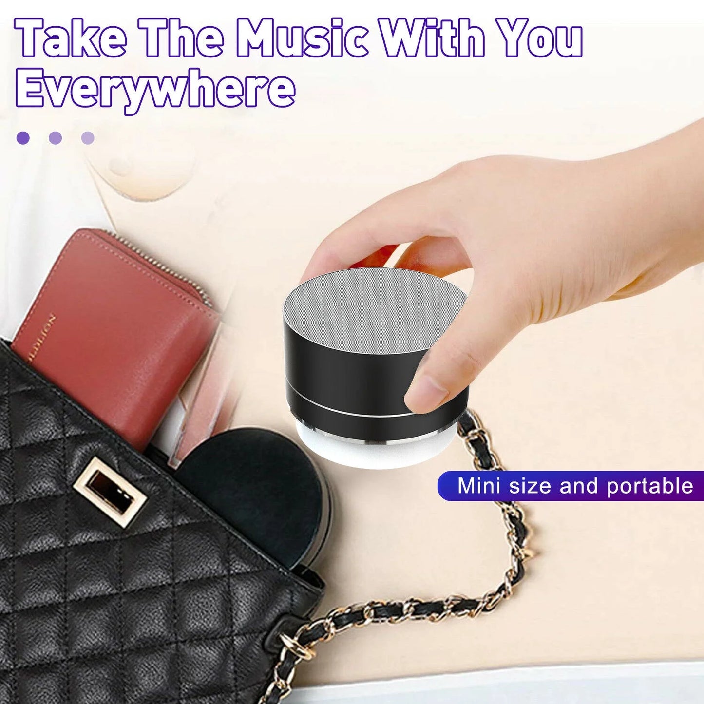 Mini Portable Bluetooth Speaker Stereo Bass USB/TF/FM Mode Rechargeable Wireless Speaker
