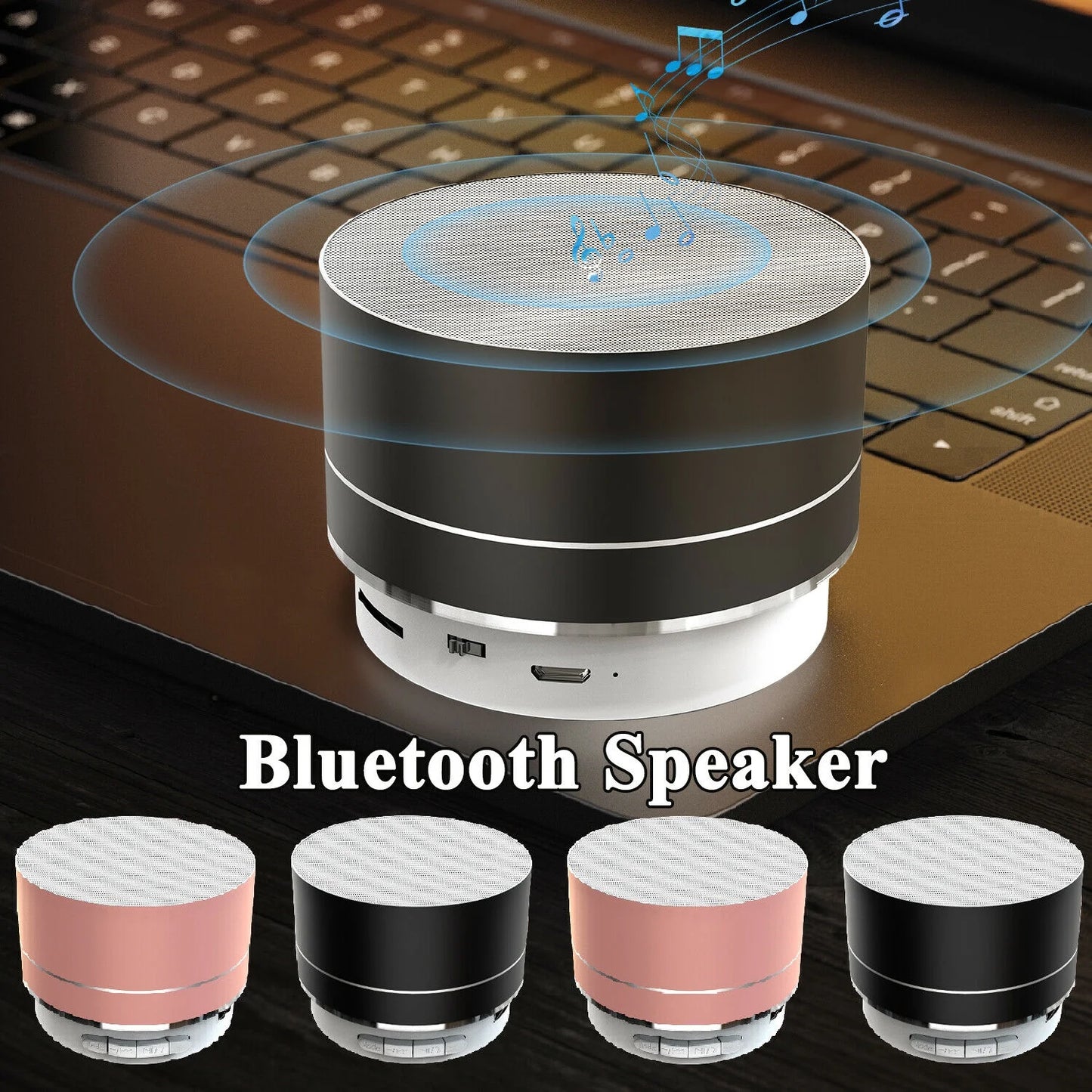 Mini Portable Bluetooth Speaker Stereo Bass USB/TF/FM Mode Rechargeable Wireless Speaker